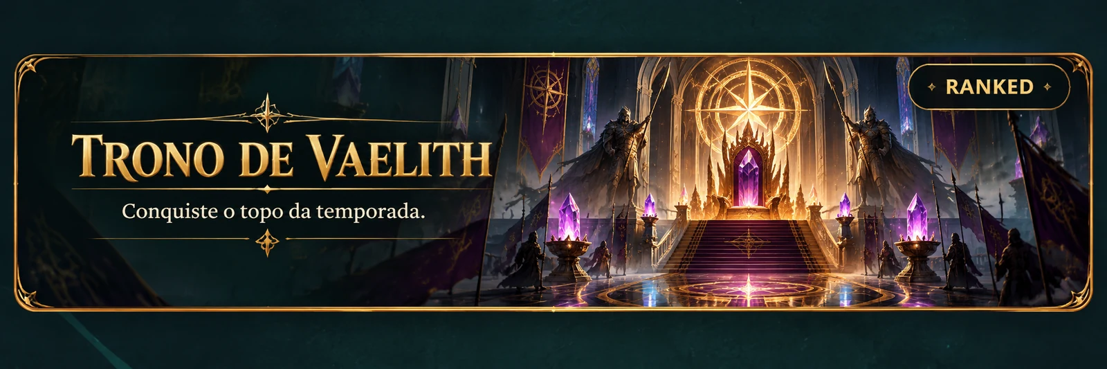 Trono de Vaelith: ranking por temporada. Procure partida e, se ninguém aparecer, a IA encara você.